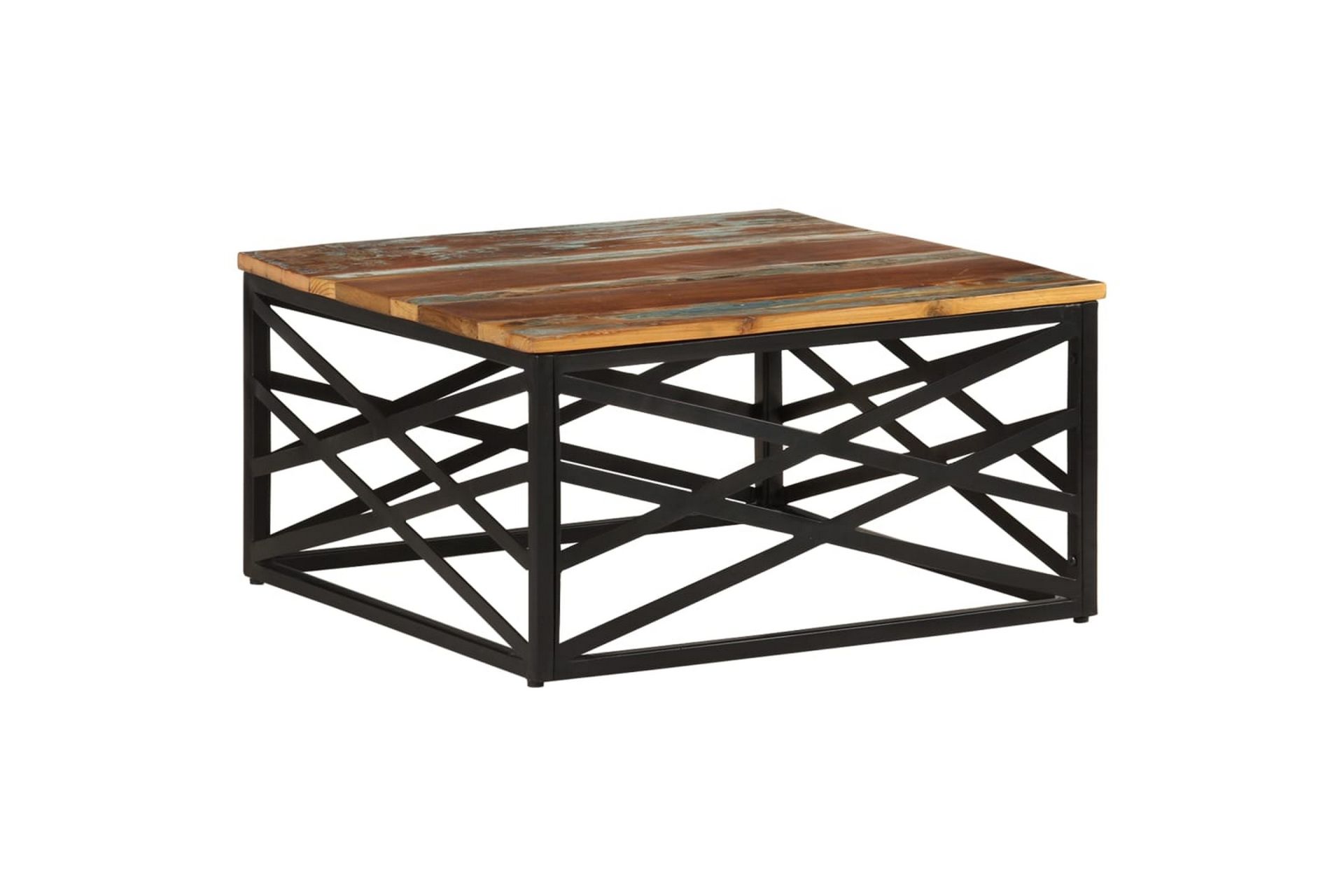 Salongbord 68x68x35 cm gjenvunnet heltre - Brun - Møbler - Bord - Sofabord