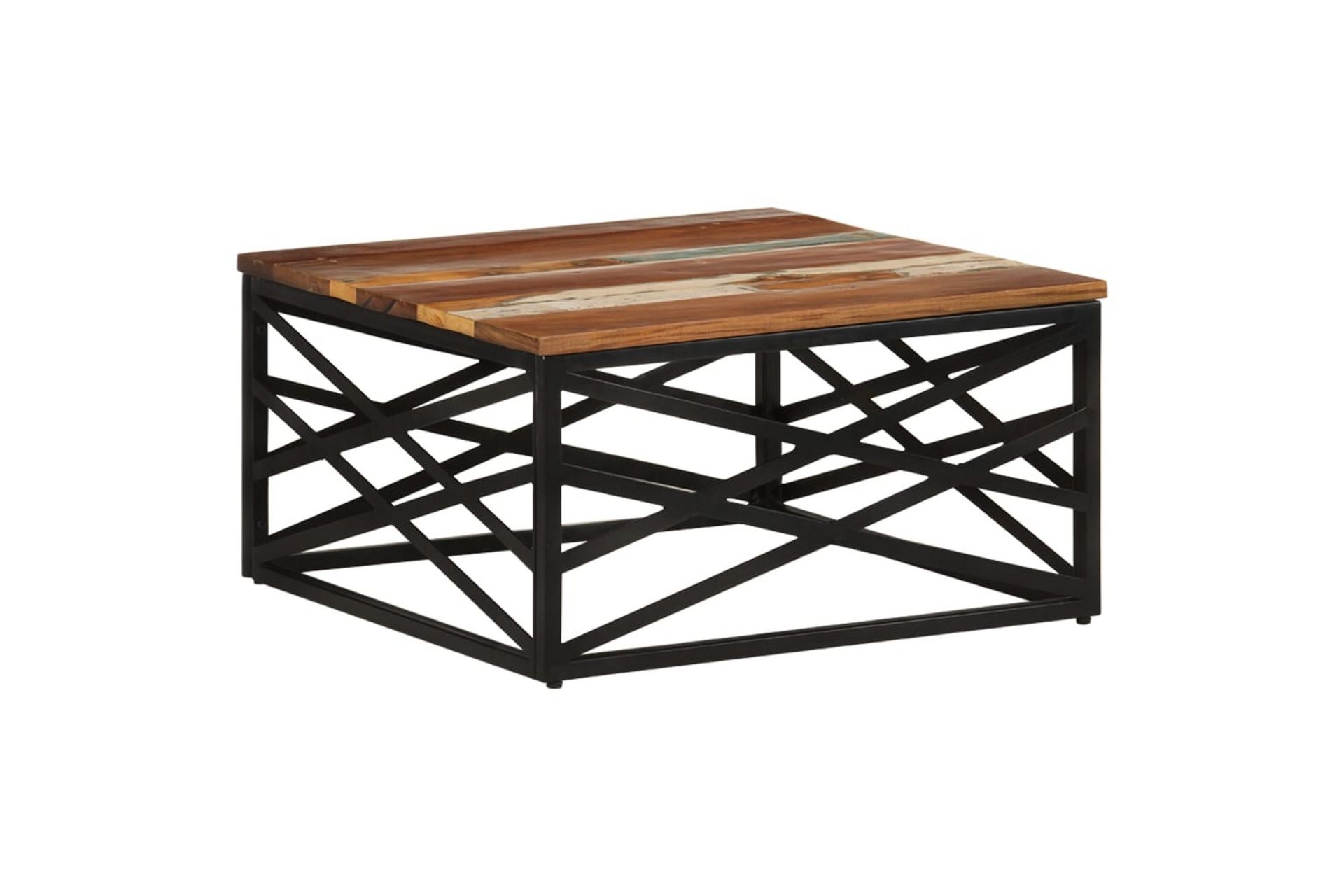 Salongbord 68x68x35 cm gjenvunnet heltre - Brun - Møbler - Bord - Sofabord