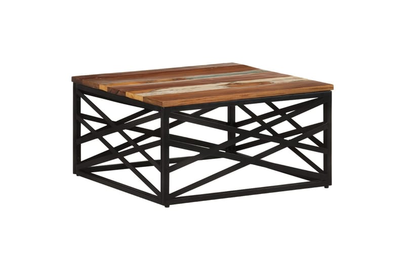 Salongbord 68x68x35 cm gjenvunnet heltre - Brun - Møbler - Bord - Sofabord