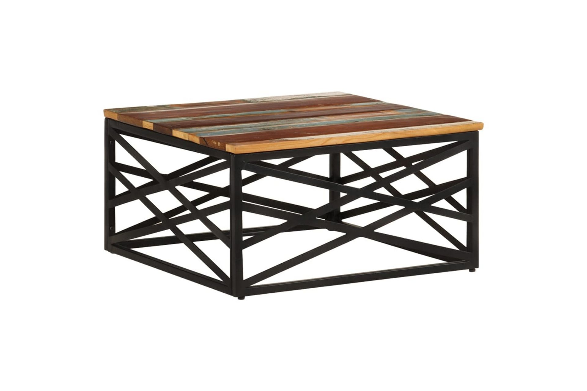 Salongbord 68x68x35 cm gjenvunnet heltre - Brun - Møbler - Bord - Sofabord