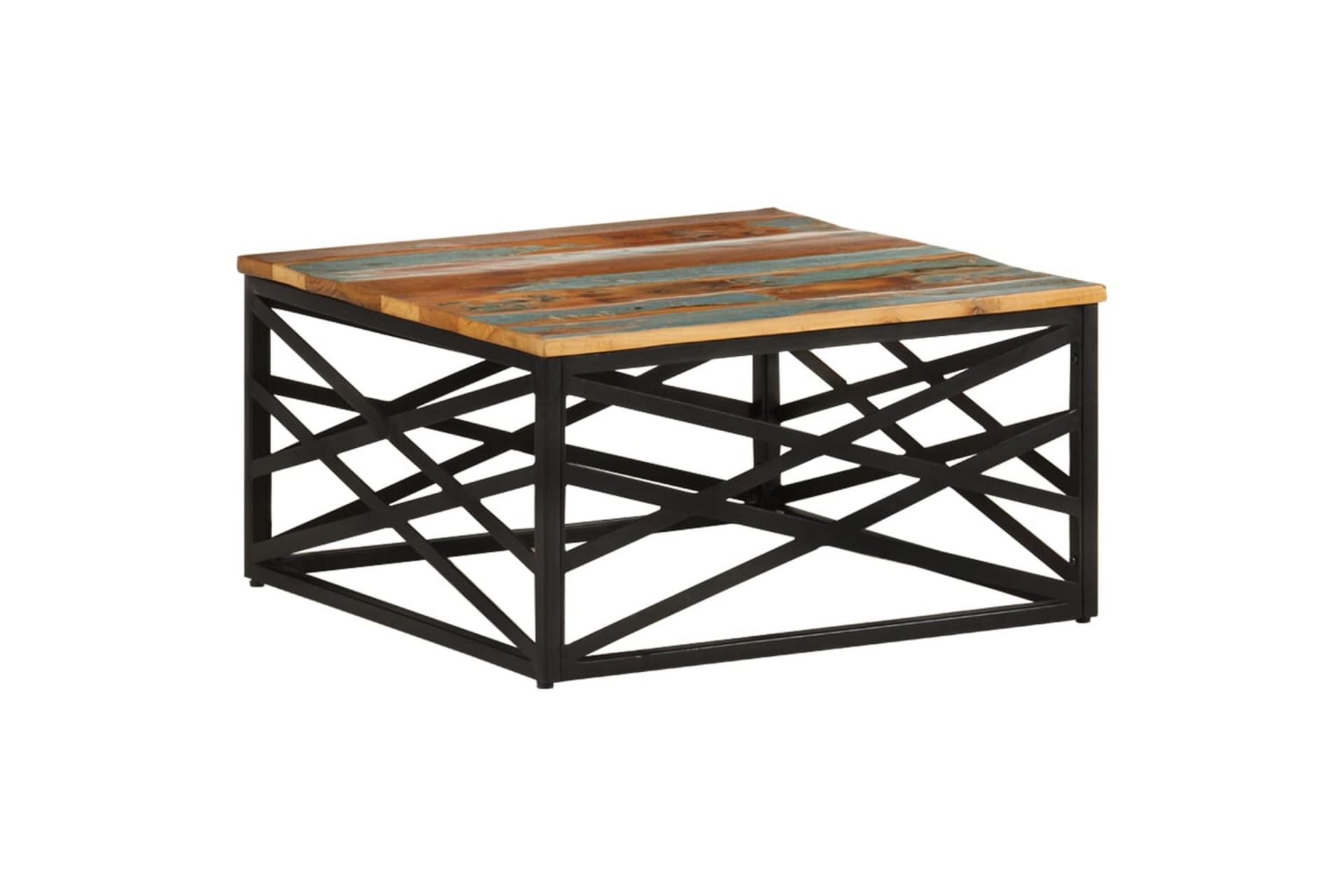 Salongbord 68x68x35 cm gjenvunnet heltre - Brun - Møbler - Bord - Sofabord