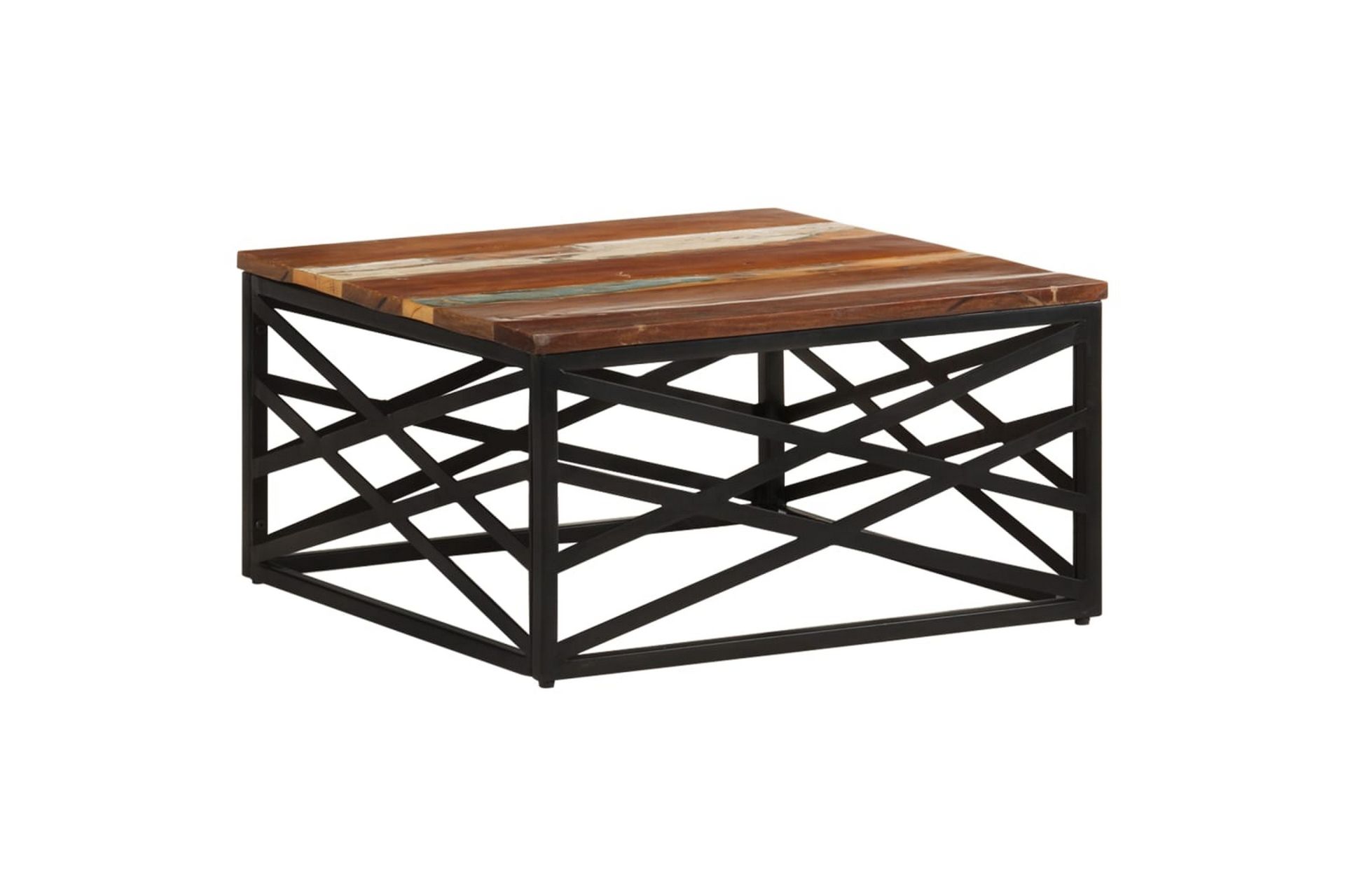 Salongbord 68x68x35 cm gjenvunnet heltre - Brun - Møbler - Bord - Sofabord