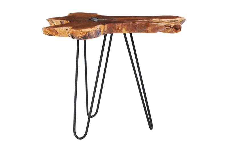 Salongbord 70x45 cm heltre teak og polyresin - Flerfarget - Møbler - Bord - Sofabord