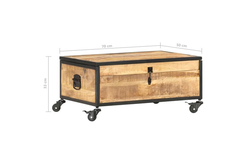 Salongbord 70x50x33 cm heltre mango - Brun - Møbler - Bord - Sofabord