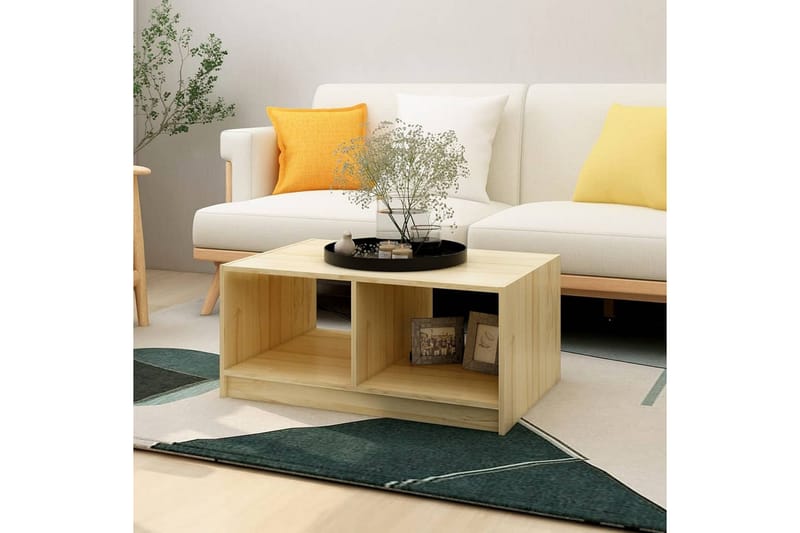 Salongbord 75x50x33,5 cm heltre furu - Brun - Møbler - Bord - Sofabord
