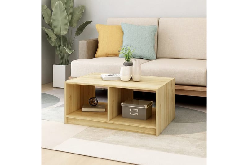 Salongbord 75x50x33,5 cm heltre furu - Brun - Møbler - Bord - Sofabord