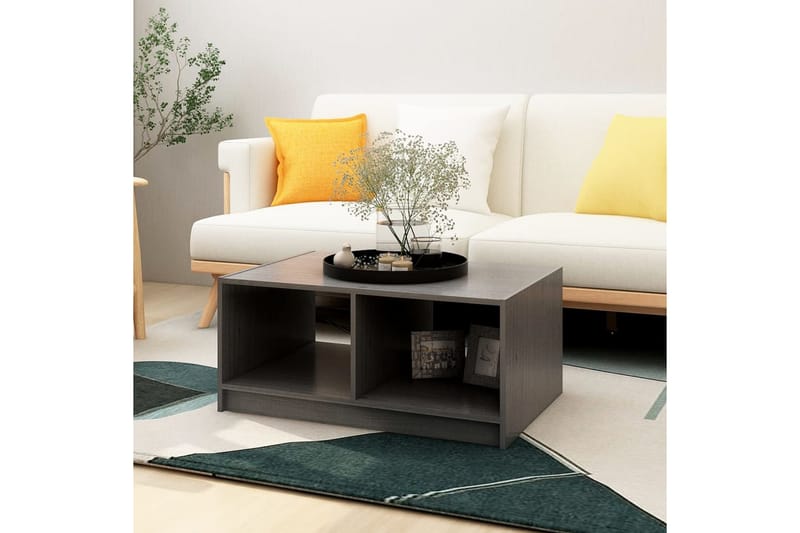 Salongbord 75x50x33,5 cm heltre furu grå - Grå - Møbler - Bord - Sofabord