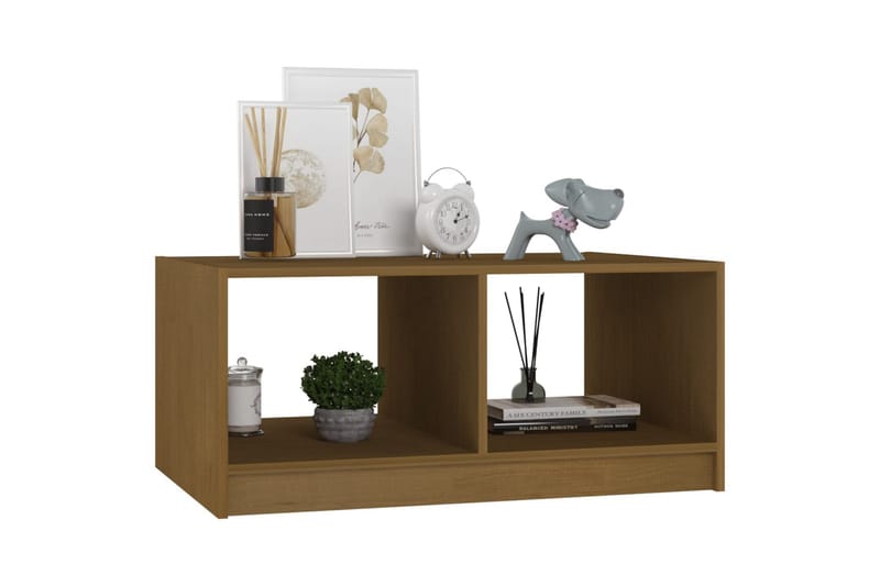 Salongbord 75x50x33,5 cm heltre furu honningbrun - Brun - Møbler - Bord - Sofabord
