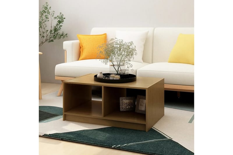 Salongbord 75x50x33,5 cm heltre furu honningbrun - Brun - Møbler - Bord - Sofabord