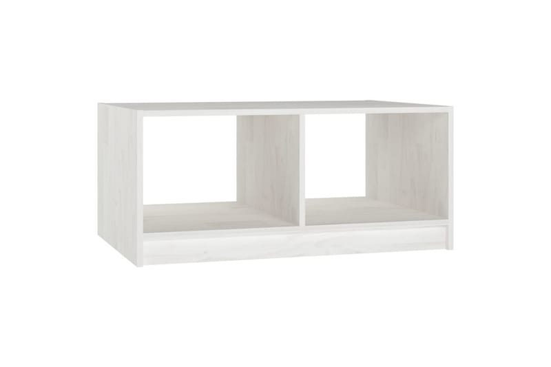 Salongbord 75x50x33,5 cm heltre furu hvit - Hvit - Møbler - Bord - Sofabord