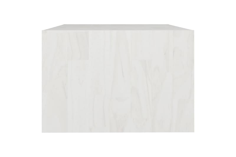 Salongbord 75x50x33,5 cm heltre furu hvit - Hvit - Sofabord