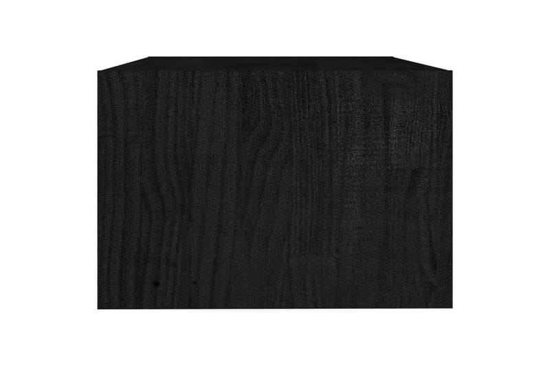 Salongbord 75x50x33,5 cm heltre furu svart - Svart - Sofabord