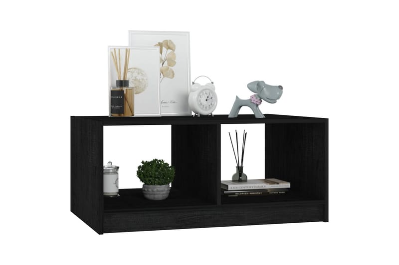 Salongbord 75x50x33,5 cm heltre furu svart - Svart - Møbler - Bord - Sofabord