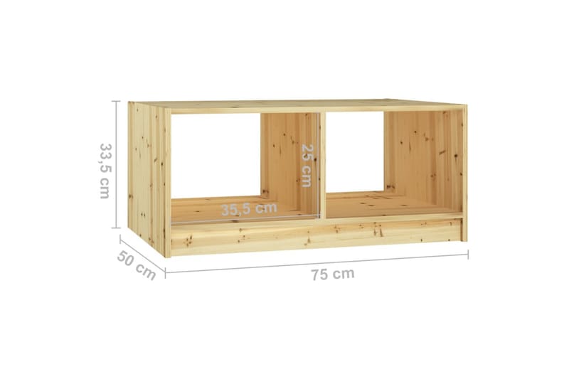 Salongbord 75x50x33,5 cm heltre gran - Brun - Sofabord