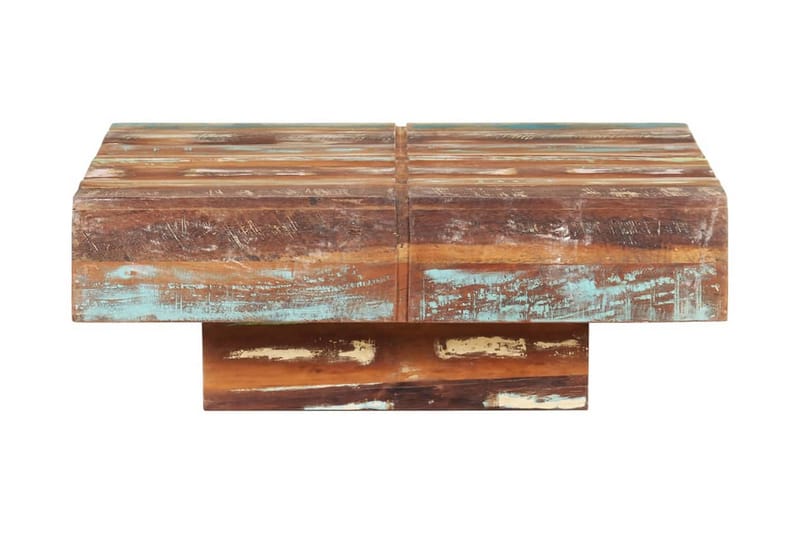 Salongbord 80x80x28 cm gjenvunnet heltre - Brun - Møbler - Bord - Sofabord