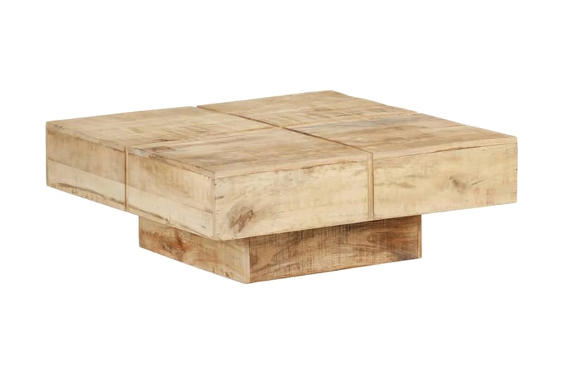 Salongbord 80x80x28 cm heltre mango - Brun - Møbler - Bord - Sofabord