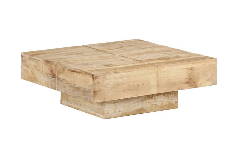 Salongbord 80x80x28 cm heltre mango - Brun - Møbler - Bord - Sofabord