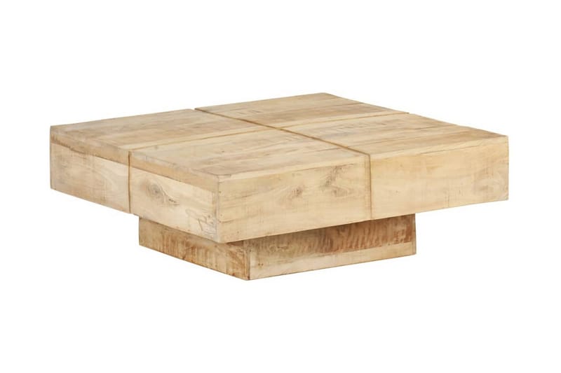 Salongbord 80x80x28 cm heltre mango - Brun - Møbler - Bord - Sofabord