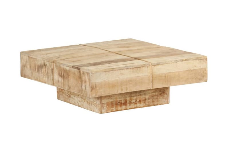 Salongbord 80x80x28 cm heltre mango - Brun - Møbler - Bord - Sofabord