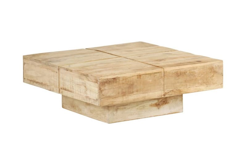 Salongbord 80x80x28 cm heltre mango - Brun - Møbler - Bord - Sofabord
