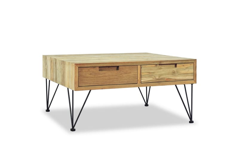 Salongbord 80x80x40 cm massiv teak - Teak - Møbler - Bord - Sofabord