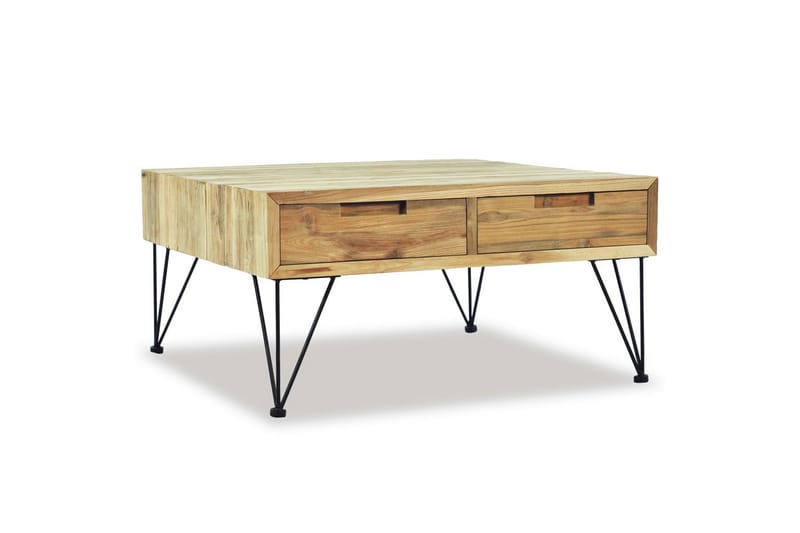 Salongbord 80x80x40 cm massiv teak - Teak - Møbler - Bord - Sofabord