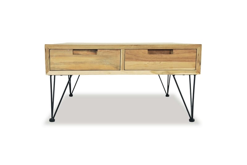 Salongbord 80x80x40 cm massiv teak - Teak - Møbler - Bord - Sofabord