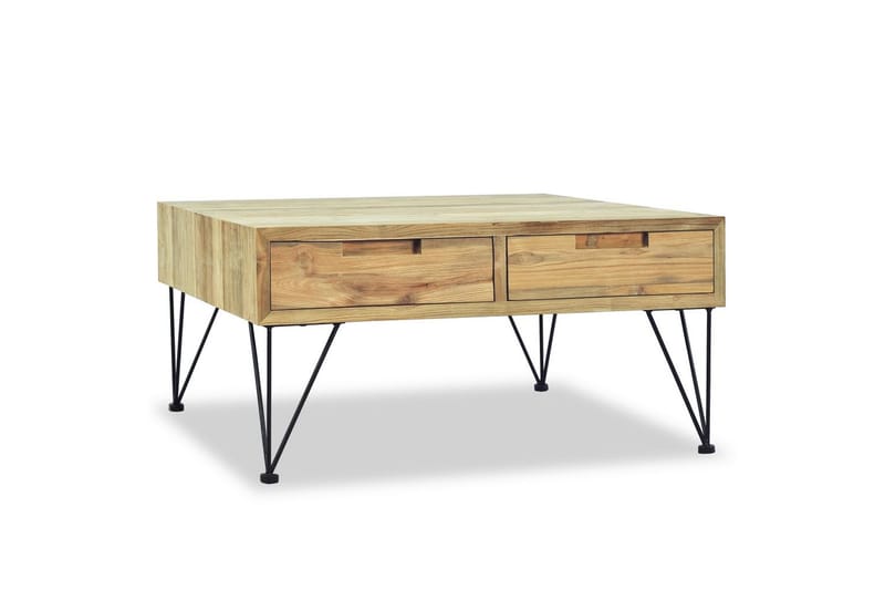 Salongbord 80x80x40 cm massiv teak - Teak - Møbler - Bord - Sofabord
