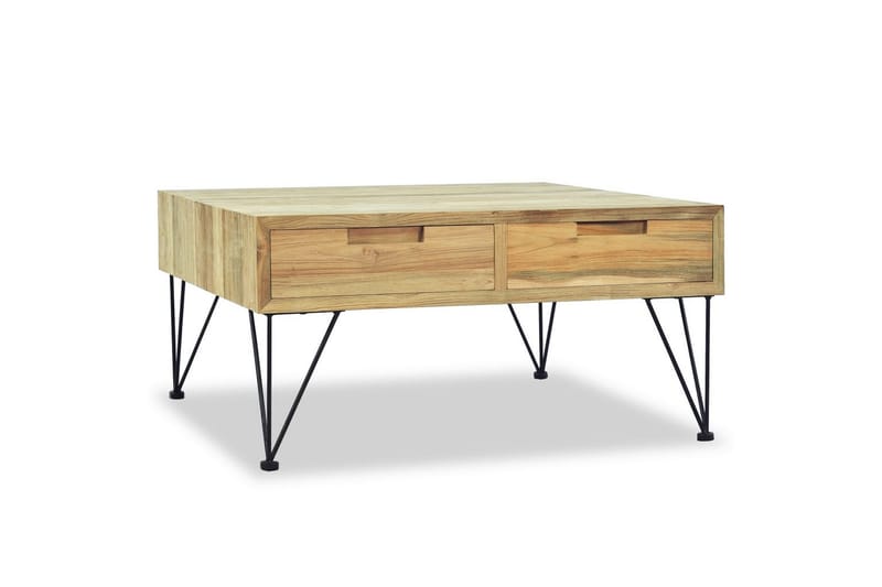 Salongbord 80x80x40 cm massiv teak - Teak - Møbler - Bord - Sofabord