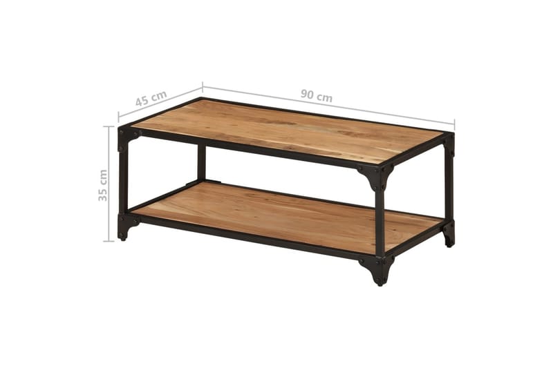 Salongbord 90x45x35 cm heltre akasie - Brun - Møbler - Bord - Sofabord