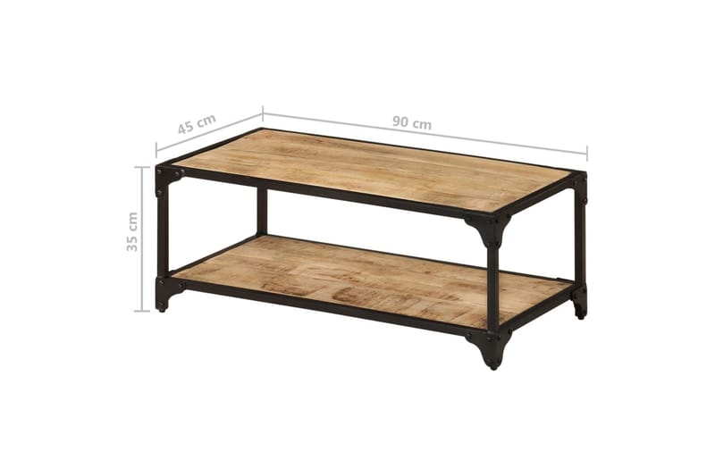 Salongbord 90x45x35 cm heltre mango - Brun - Møbler - Bord - Sofabord