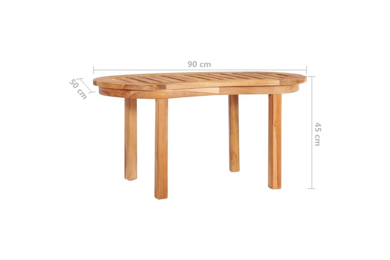 Salongbord 90x50x45 cm heltre teak - Møbler - Bord - Sofabord