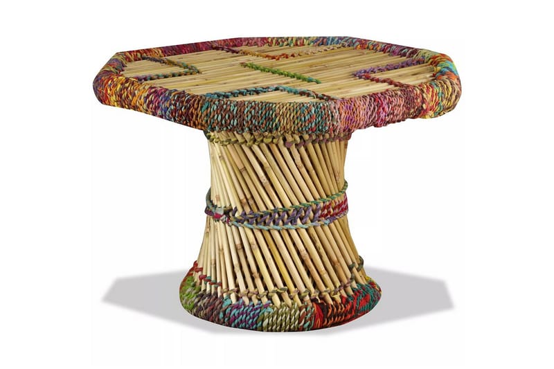 Salongbord bambus med Chindidetaljer flerfarget - Multi - Sofabord