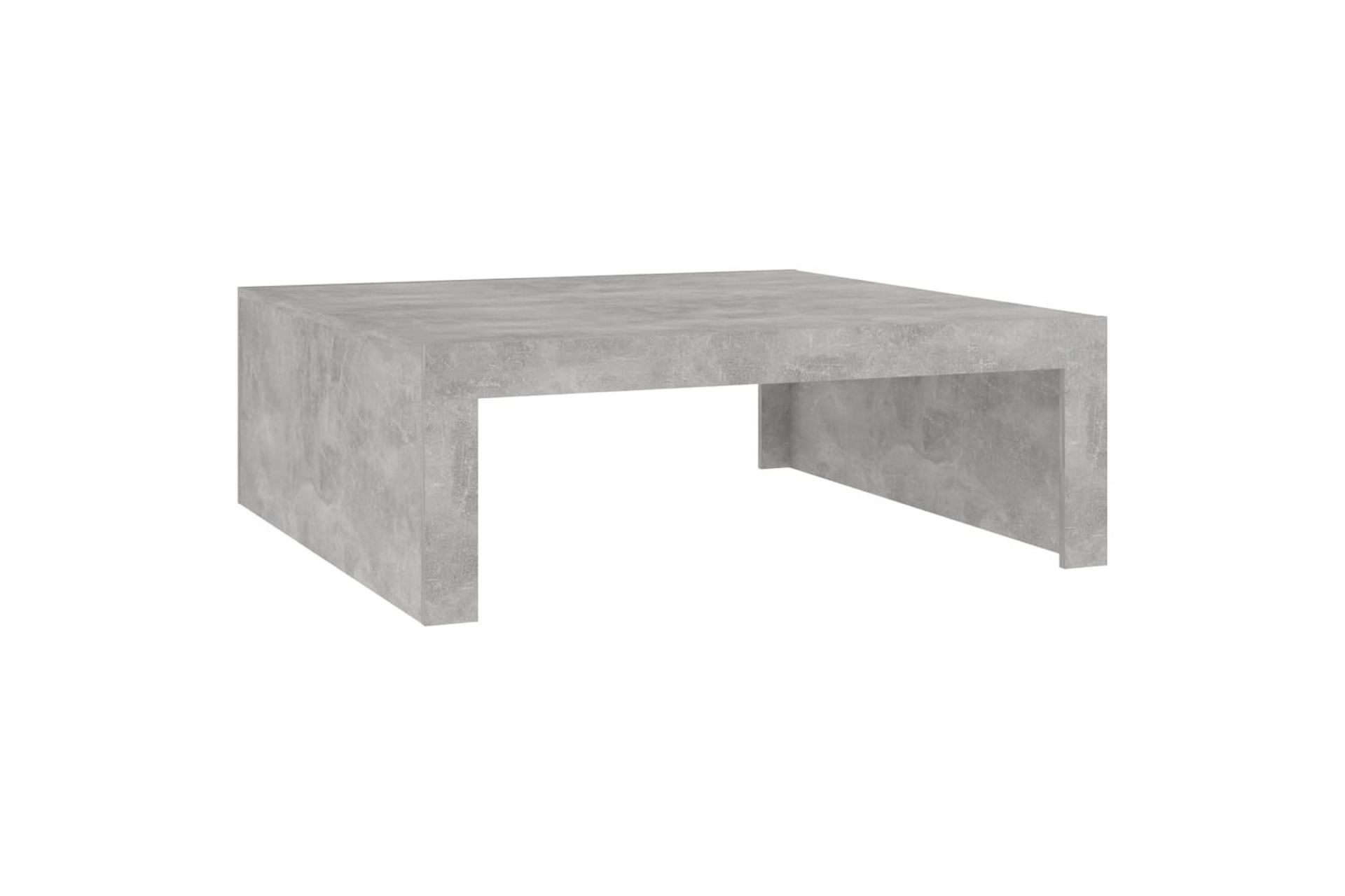 Salongbord betonggrå 100x100x35 cm sponplate - Grå - Møbler - Bord - Sofabord