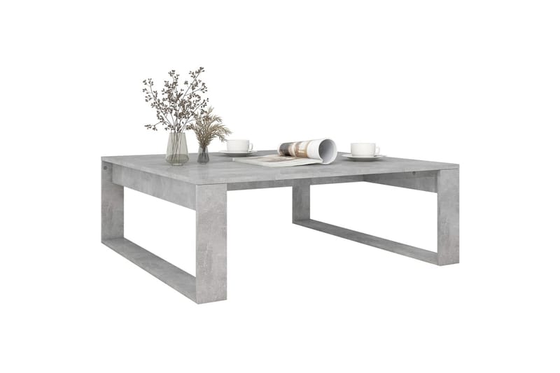 Salongbord betonggrå 100x100x35 cm sponplate - Grå - Møbler - Bord - Sofabord