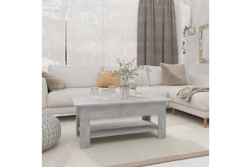 Salongbord betonggrå 102x55x42 cm sponplate - Grå - Møbler - Bord - Sofabord
