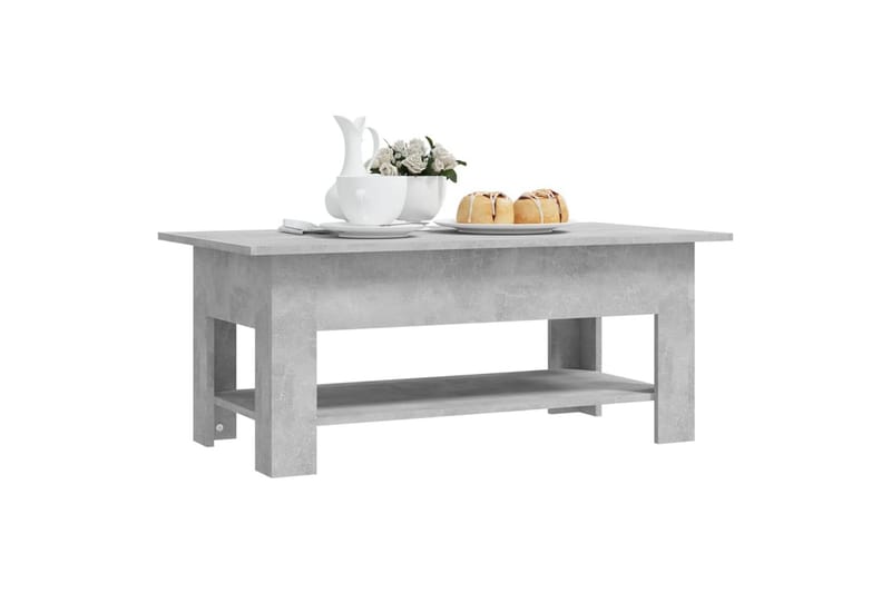 Salongbord betonggrå 102x55x42 cm sponplate - Grå - Møbler - Bord - Sofabord