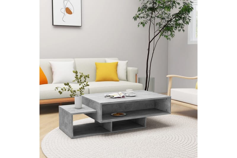 Salongbord betonggrå 105x55x32 cm sponplate - Grå - Møbler - Bord - Sofabord