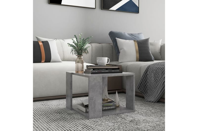 Salongbord betonggrå 40x40x30 cm sponplate - Grå - Møbler - Bord - Sofabord