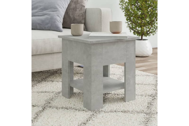 Salongbord betonggrå 40x40x42 cm konstruert tre - Grå - Møbler - Bord - Sofabord
