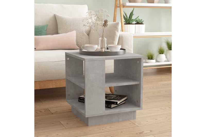 Salongbord betonggrå 40x40x43 cm konstruert tre - Grå - Møbler - Bord - Sofabord