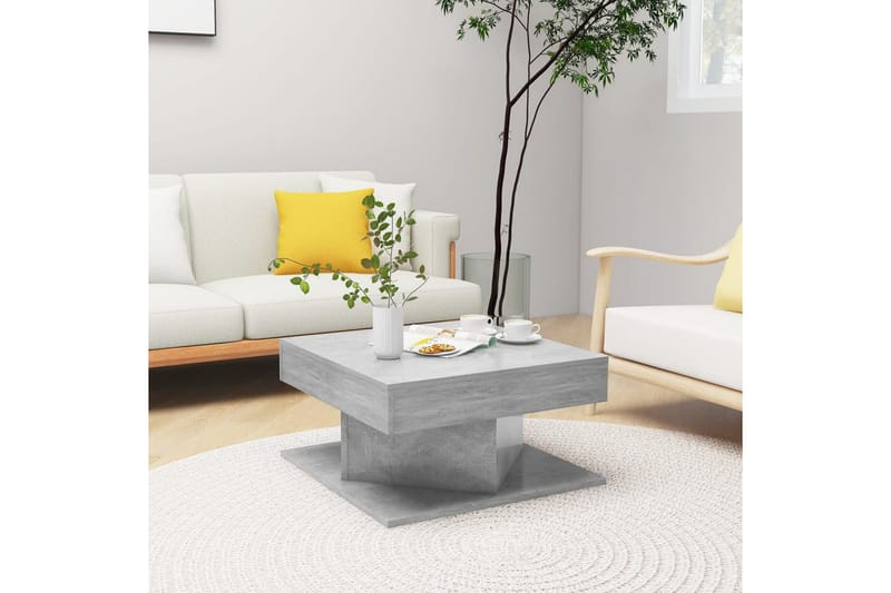 Salongbord betonggrå 57x57x30 cm sponplate - Grå - Møbler - Bord - Sofabord