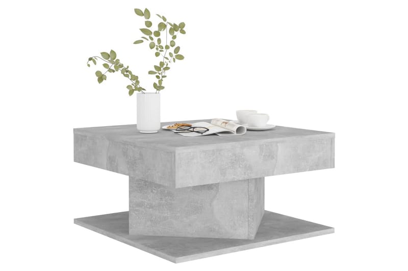 Salongbord betonggrå 57x57x30 cm sponplate - Grå - Møbler - Bord - Sofabord