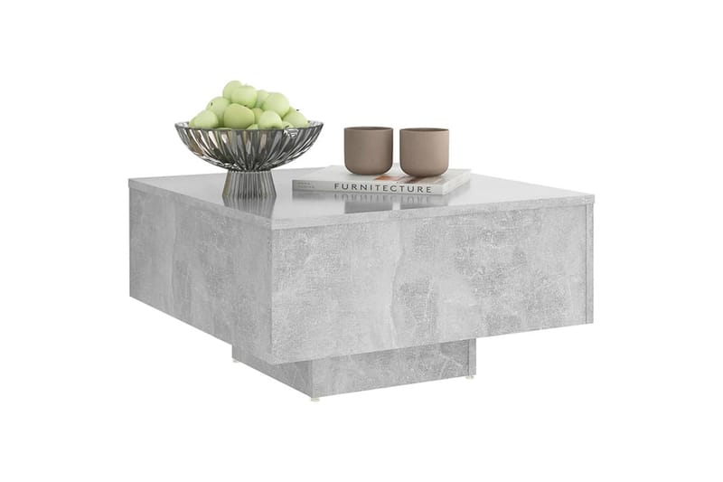 Salongbord betonggrå 60x60x31,5 cm sponplate - Grå - Møbler - Bord - Sofabord