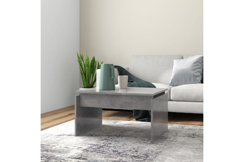 Salongbord betonggrå 68x50x38 cm sponplate - Grå - Møbler - Bord - Sofabord