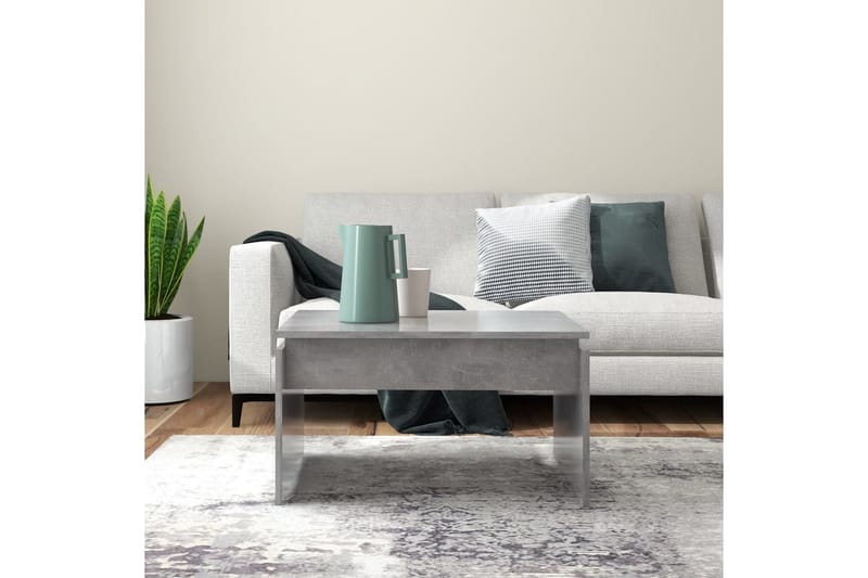 Salongbord betonggrå 68x50x38 cm sponplate - Grå - Møbler - Bord - Sofabord