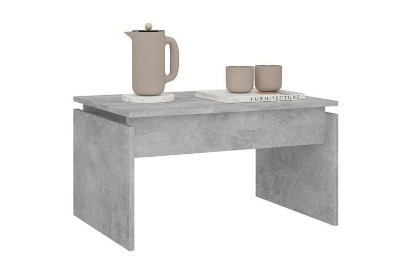 Salongbord betonggrå 68x50x38 cm sponplate - Grå - Møbler - Bord - Sofabord