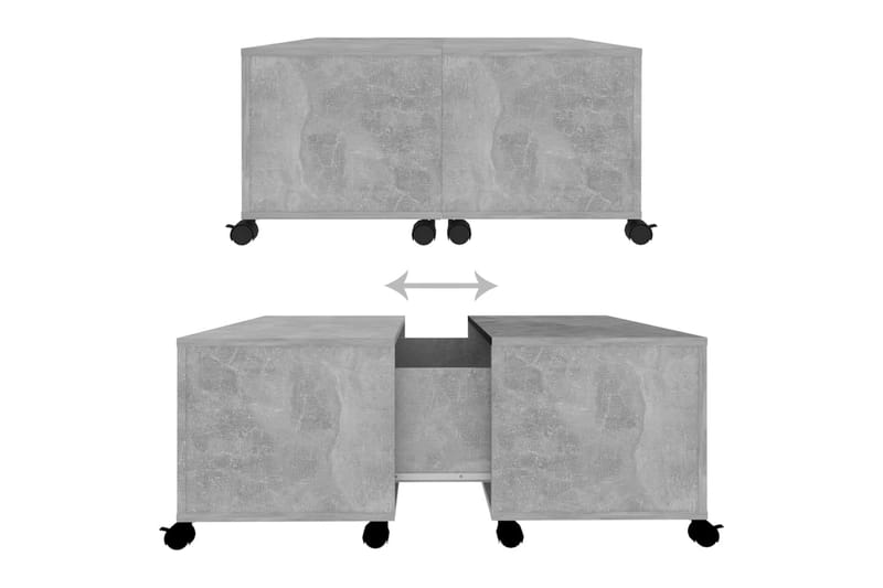 Salongbord betonggrå 75x75x38 cm sponplate - Grå - Møbler - Bord - Sofabord