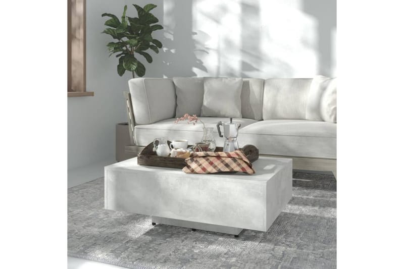 Salongbord betonggrå 85x55x31 cm sponplate - Grå - Møbler - Bord - Sofabord