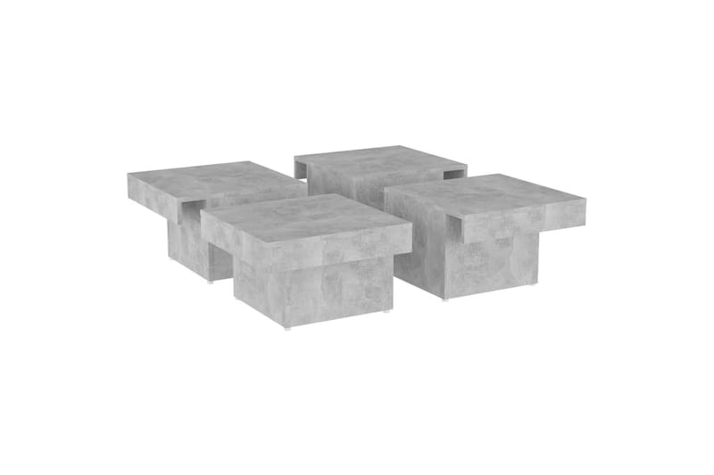Salongbord betonggrå 90x90x28 cm sponplate - Grå - Sofabord